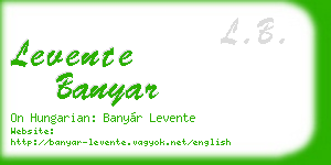 levente banyar business card